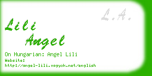 lili angel business card